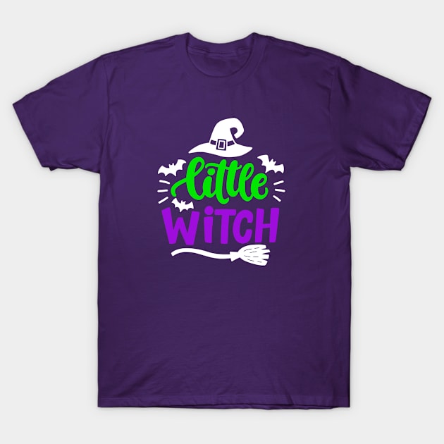 Little Witch Halloween T-Shirt by igzine